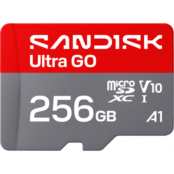SanDisk microSDXC Memory Card Ultra GO Android A1, 256Gb, Class 10 / UHS-1 U1 SDSQUGN-256G-GN6MN