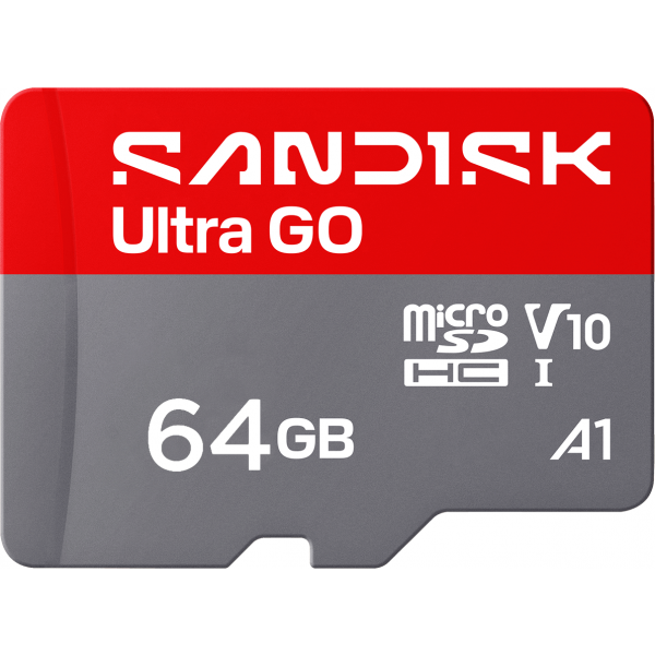 SanDisk microSDXC Memory Card Ultra GO Android A1, 64Gb, Class 10 / UHS-1 U1 SDSQUGN-064G-GN6MN