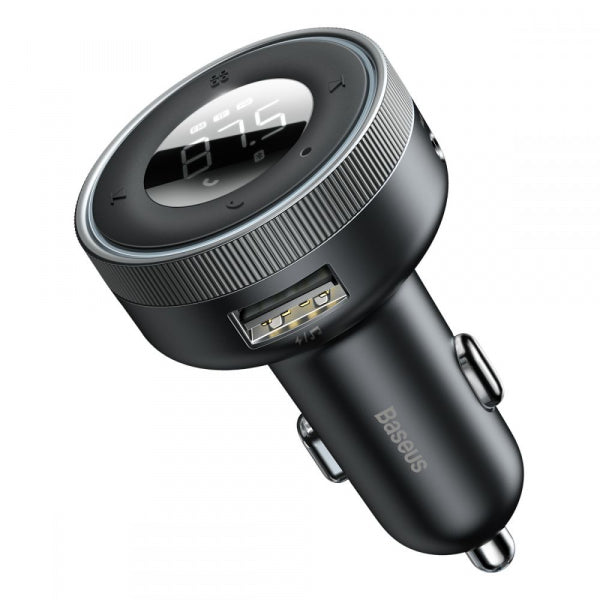 Baseus Bluetooth FM Transmitter and Car Charger Enjoy, 2 x USB-A, Black CCLH-01