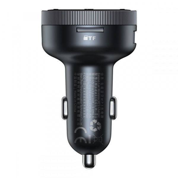 Baseus Bluetooth FM Transmitter and Car Charger Enjoy, 2 x USB-A, Black CCLH-01