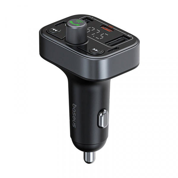 Baseus Bluetooth FM Transmitter and Car Charger S-09 Pro, 2 X USB-A - 1 x USB-C, Black C10762200113-00