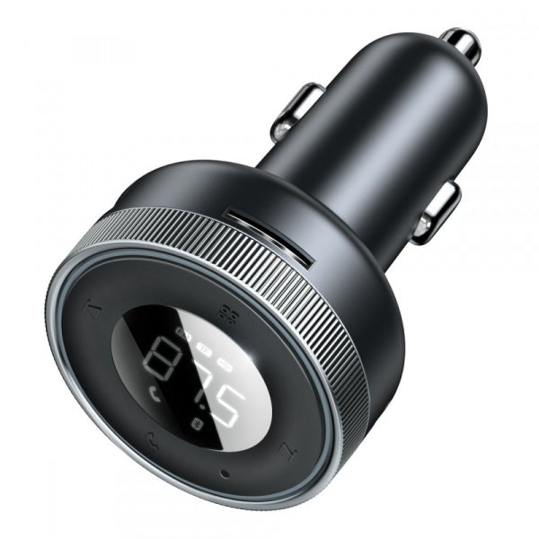 Baseus Bluetooth FM Transmitter and Car Charger Enjoy, 2 x USB-A, Black CCLH-01