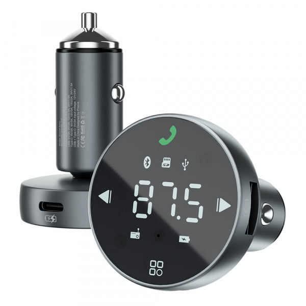 Proove Bluetooth FM Transmitter and Car Charger 1 x USB-A - 1 x USB-C - 1 x microSD, Grey FMSS30110003