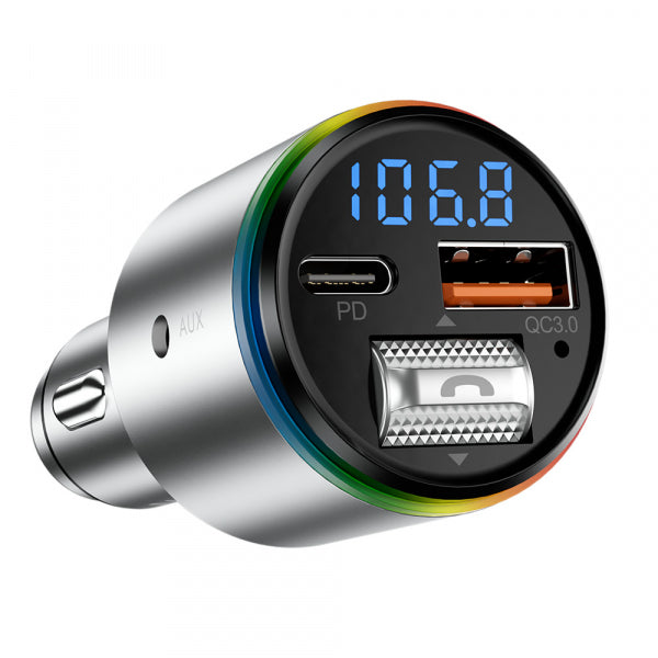 Proove Bluetooth FM Transmitter and Car Charger 1 x USB-A - 1 x USB-C, Silver FMPD30110006
