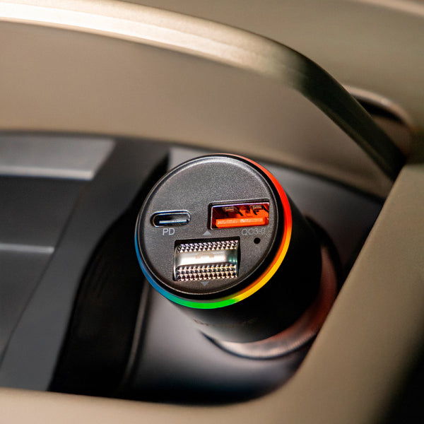 Proove Bluetooth FM Transmitter and Car Charger 1 x USB-A - 1 x USB-C, Silver FMPD30110006