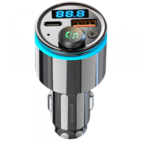 Proove Bluetooth FM Transmitter and Car Charger 1 x USB-A - 1 x USB-C, Black FMNX30110001