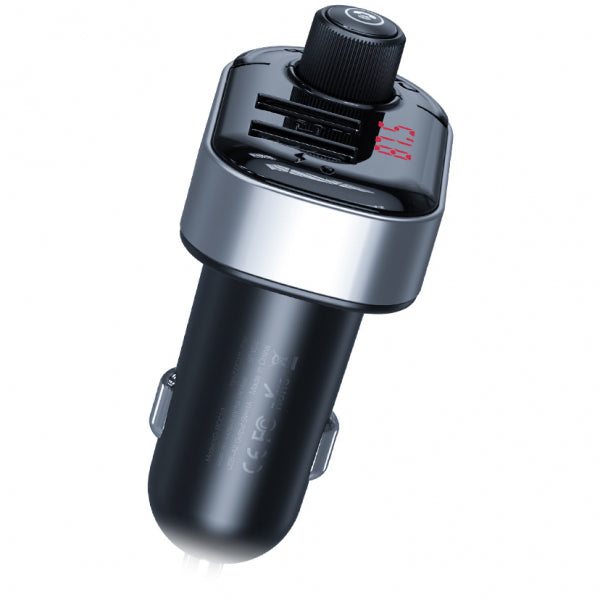 XO Design Bluetooth FM Transmitter and Car Charger BCC10, 2 x USB-A, Black