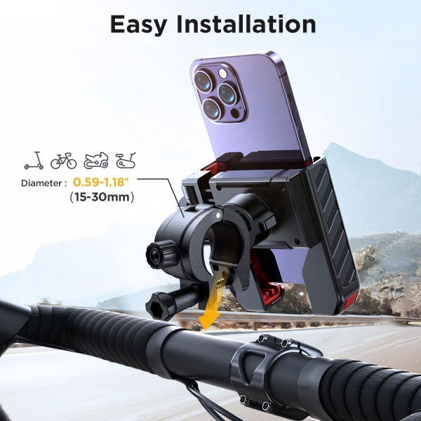 Joyroom Bike Motorcycle Holder JR-ZS266, 4.7inch - 7inch, Black
