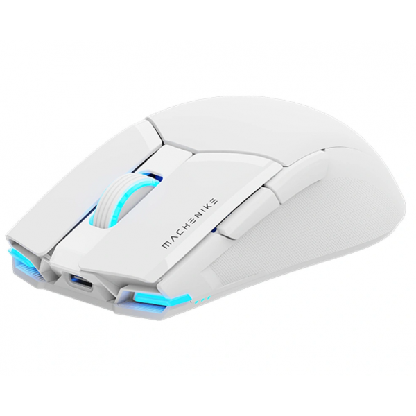 Machenike Wireless Mouse M7 Pro, RGB, 1000DPI - 26000DPI, White