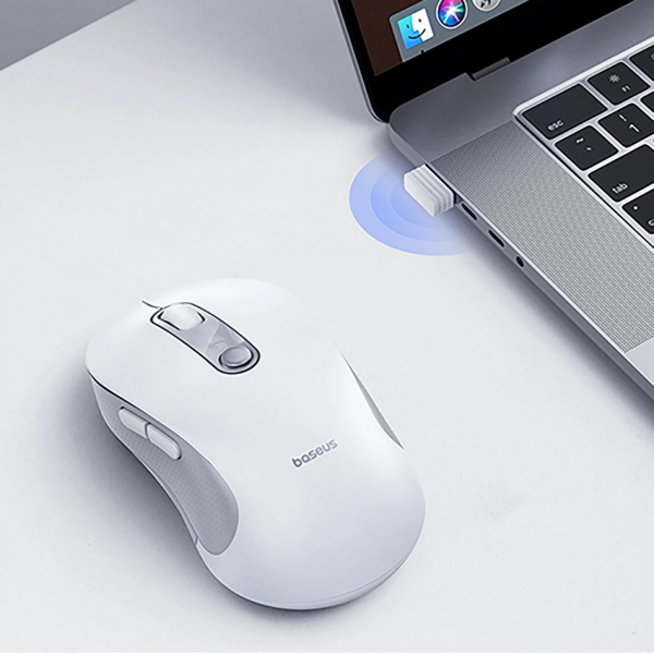 Baseus Wireless Mouse F02, 1600DPI, Wi-Fi, White B0203302