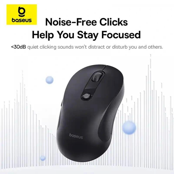 Baseus Wireless Mouse F02, 1600DPI, BT, Black B0203203