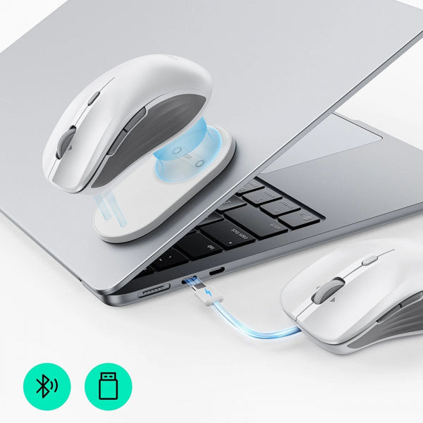 ESR Wireless Mouse MagMouse, 800DPI - 4800DPI, BT / Wi-Fi, White