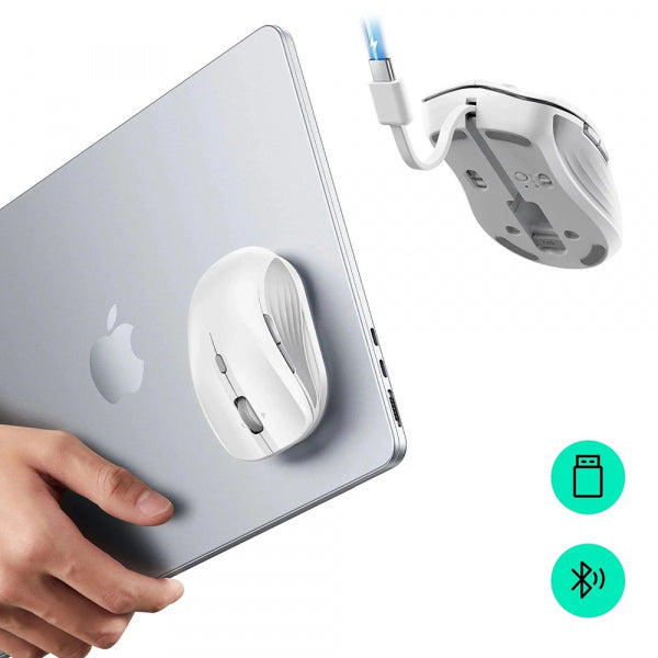 ESR Wireless Mouse MagMouse, 800DPI - 4800DPI, BT / Wi-Fi, White