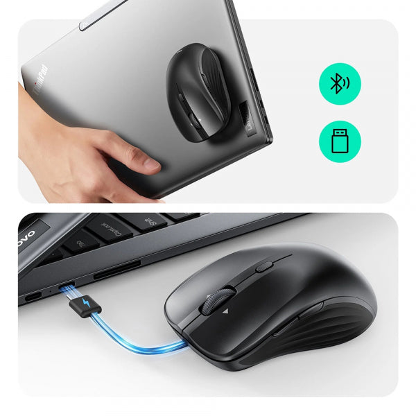 ESR Wireless Mouse MagMouse, 800DPI - 4800DPI, BT / Wi-Fi, Black