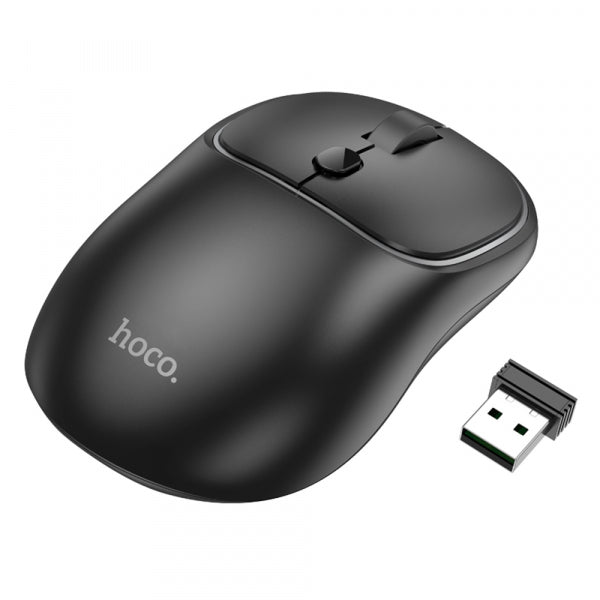 Hoco Wireless Mouse GM25, 1600DPI, BT / Wi-Fi, Black