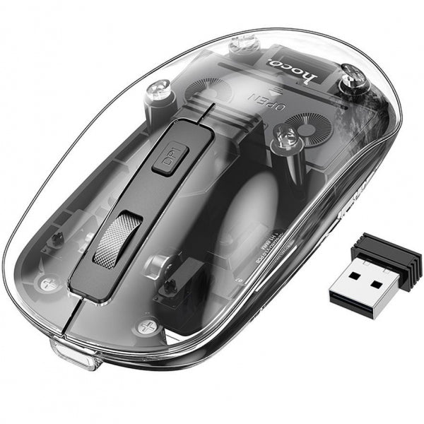 Hoco Wireless Mouse GM29, 1600DPI, BT / Wi-Fi, Black