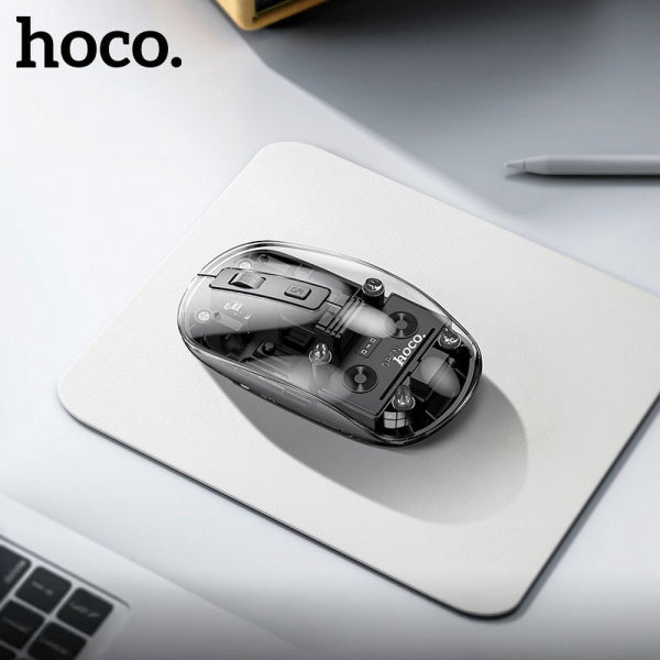 Hoco Wireless Mouse GM29, 1600DPI, BT / Wi-Fi, Black