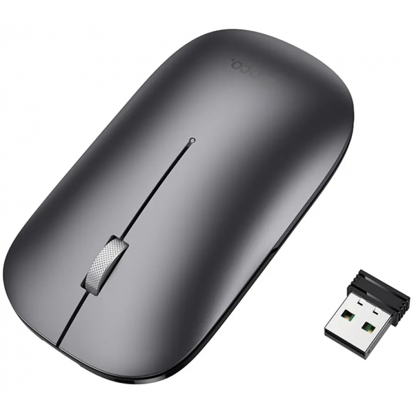 Hoco Wireless Mouse GM43, 1600DPI, BT / Wi-Fi, Grey