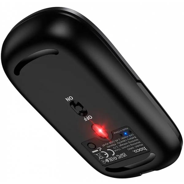 Hoco Wireless Mouse GM43, 1600DPI, BT / Wi-Fi, Grey