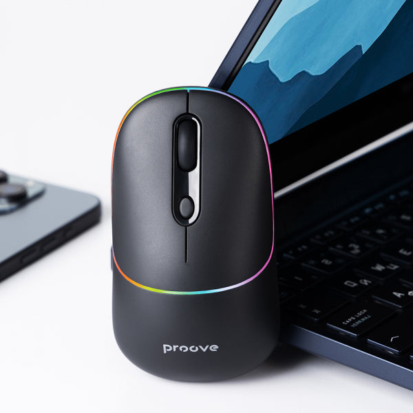 Proove Wireless Mouse Blink, RGB, 800DPI - 1600DPI, BT / Wi-Fi, Black WMBL00002001