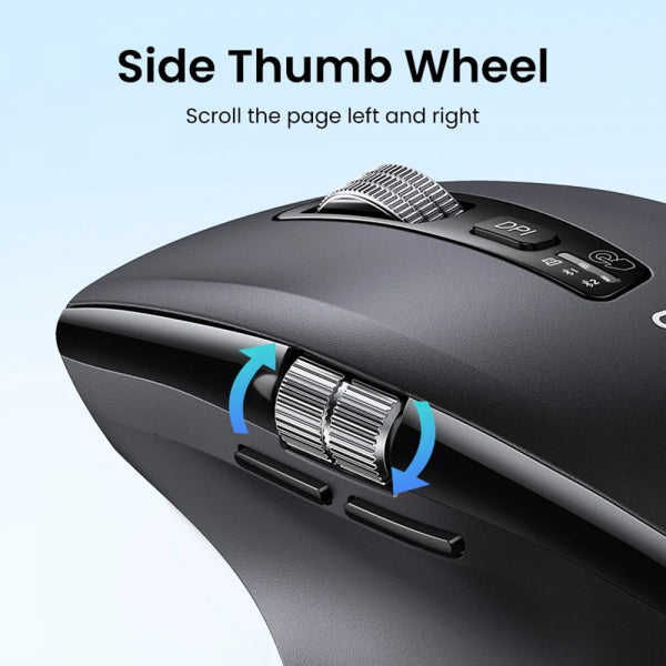 Ugreen Wireless Mouse M751, 5000DPI, BT / Wi-Fi, Black