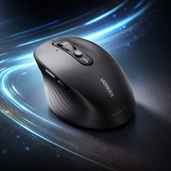 Ugreen Wireless Mouse M752 (75498B), 5000DPI, BT / Wi-Fi, Black
