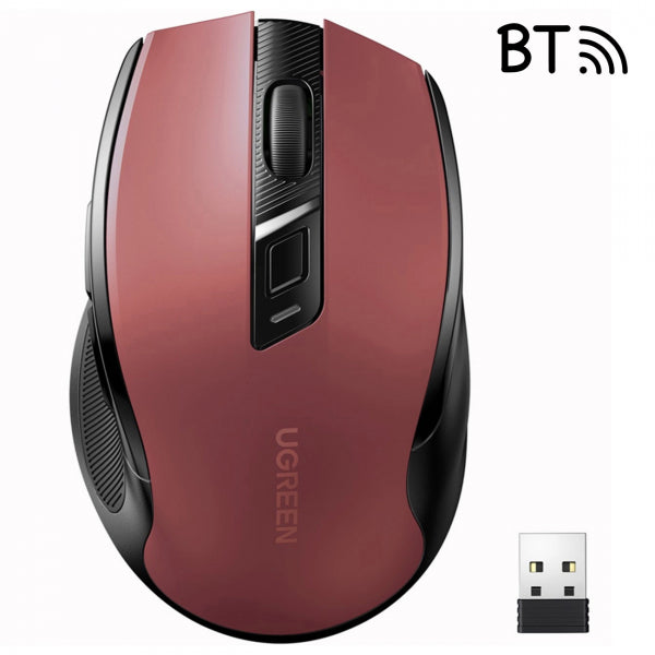 Ugreen Wireless Mouse MU006, 4000DPI, Red