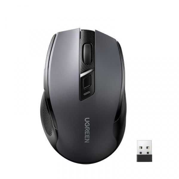 Ugreen Wireless Mouse MU006 (90855), 4000DPI, BT / Wi-Fi, Grey