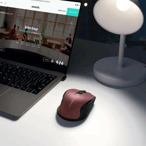 Ugreen Wireless Mouse MU006, 4000DPI, Red