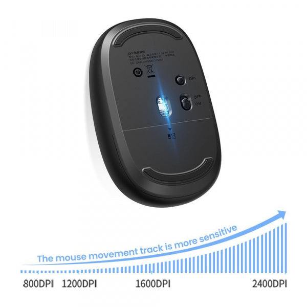 Ugreen Wireless Mouse MU105, 2400DPI, Dark Blue