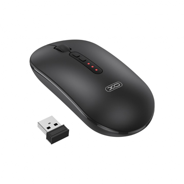 XO Design Wireless Mouse M13 Silent Tri-mode, 1600DPI, BT / Wi-Fi, Black