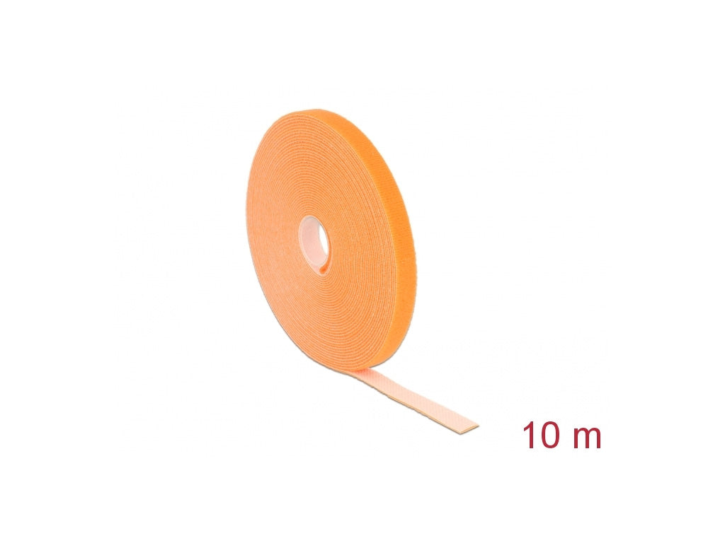 Delock Klettband auf Rolle L 10 m x B 13 mm orange