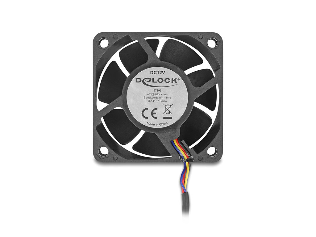 Delock Axiallüfter 12 V DC, 60 x 60 x 25 mm schwarz