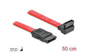 Delock SATA 3 Gb/s Kabel gerade auf oben gewinkelt 50 cm rot