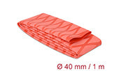 Delock Schrumpfschlauch X-Muster rutschfest 1 m x 40 mm rot