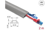 Delock Kabelkanal PVC flexibel 50 x 14 mm - Länge 2 m grau