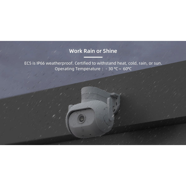 iMILAB Home Security Camera EC5, Wi-Fi, 2K, IP66, Outdoor, White CMSXJ55A