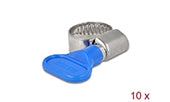 Delock Schlauchschelle mit Flügelmutter 10 - 16 mm 10 Stück blau