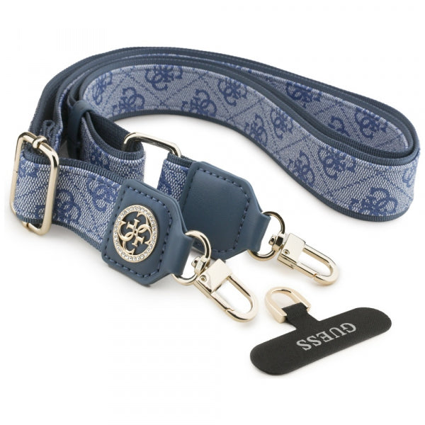 Guess Phone Lanyard Strap 4G Strass Metal Logo, Blue