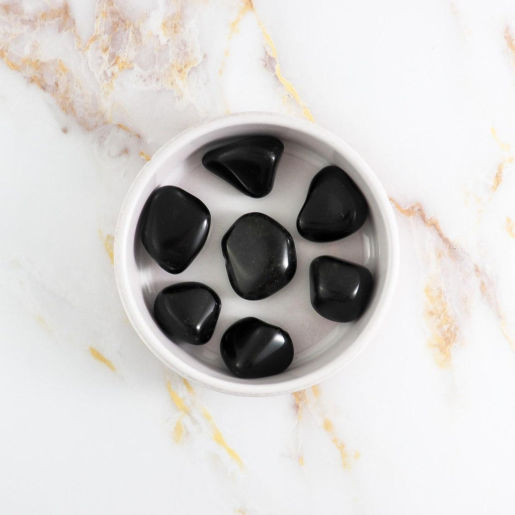 Silver Obsidian rolled stone