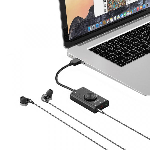 Orico External Sound Card SC2, 3 x Jack 3.5mm, Black