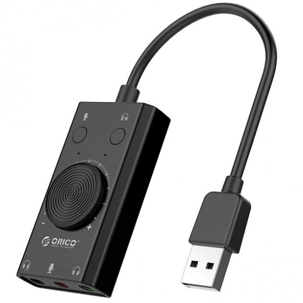 Orico External Sound Card SC2, 3 x Jack 3.5mm, Black