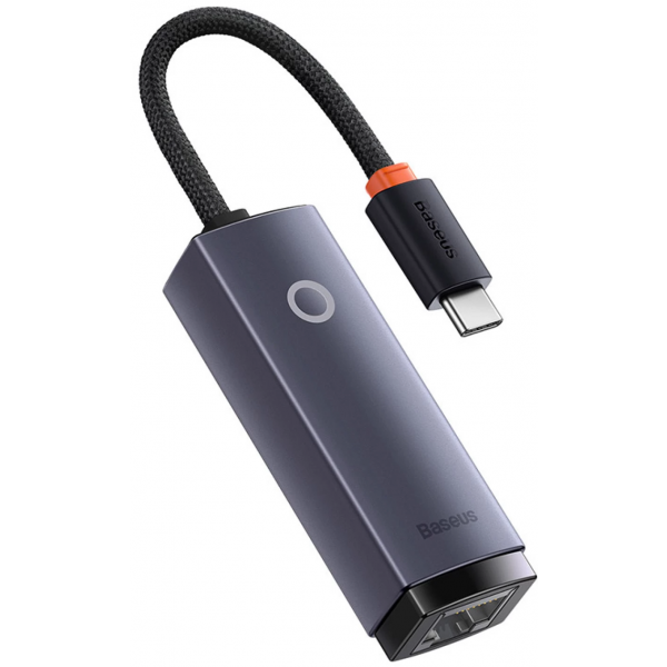 Baseus Ethernet Adapter Lite, RJ45, USB-C, Grey WKQX000313