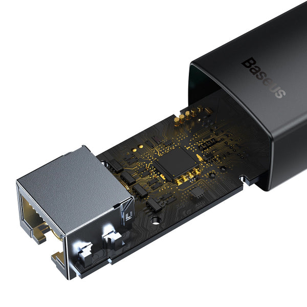 Baseus Ethernet Adapter Lite, RJ45, USB, Black WKQX000001