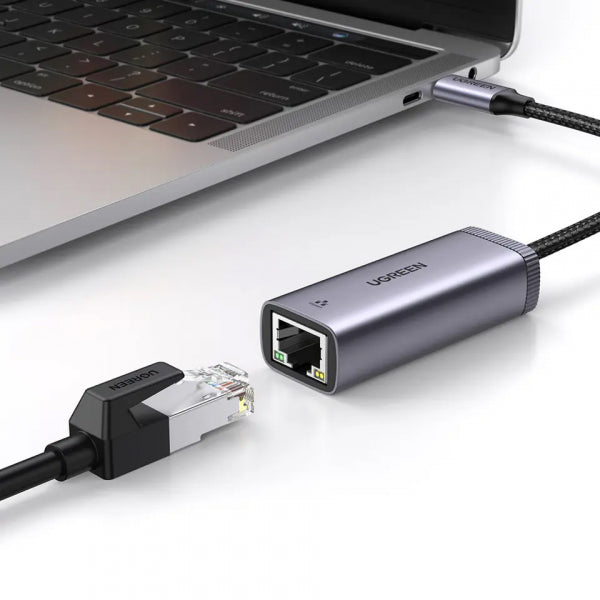 Ugreen Ethernet Adapter CM483, RJ45, USB-C, Grey