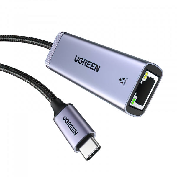 Ugreen Ethernet Adapter CM483, RJ45, USB-C, Grey