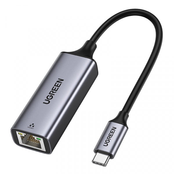 Ugreen Ethernet Adapter CM199, RJ45, USB-C, Grey