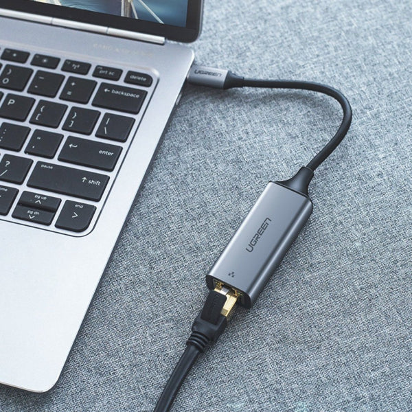 Ugreen Ethernet Adapter CM199, RJ45, USB-C, Grey
