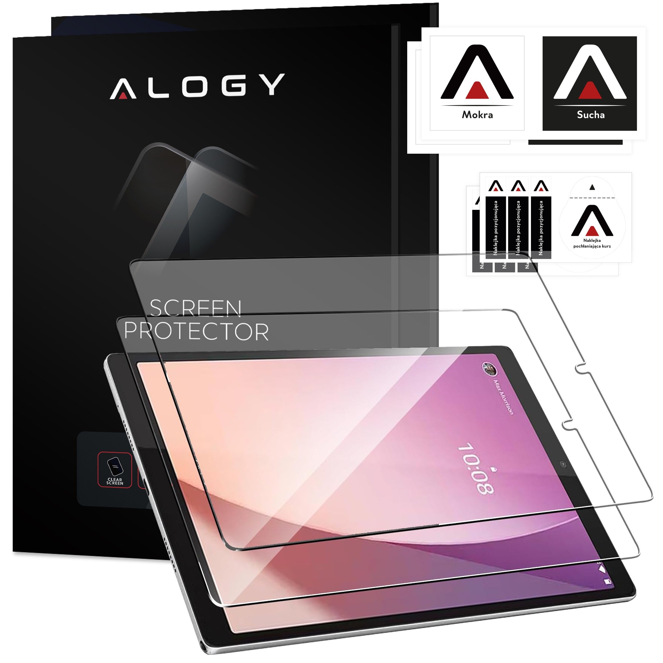2x Szkło hartowane do Lenovo Tab M8 (2/3/4gen.) TB300, TB8506, TB8705, TB8505 Alogy na ekran