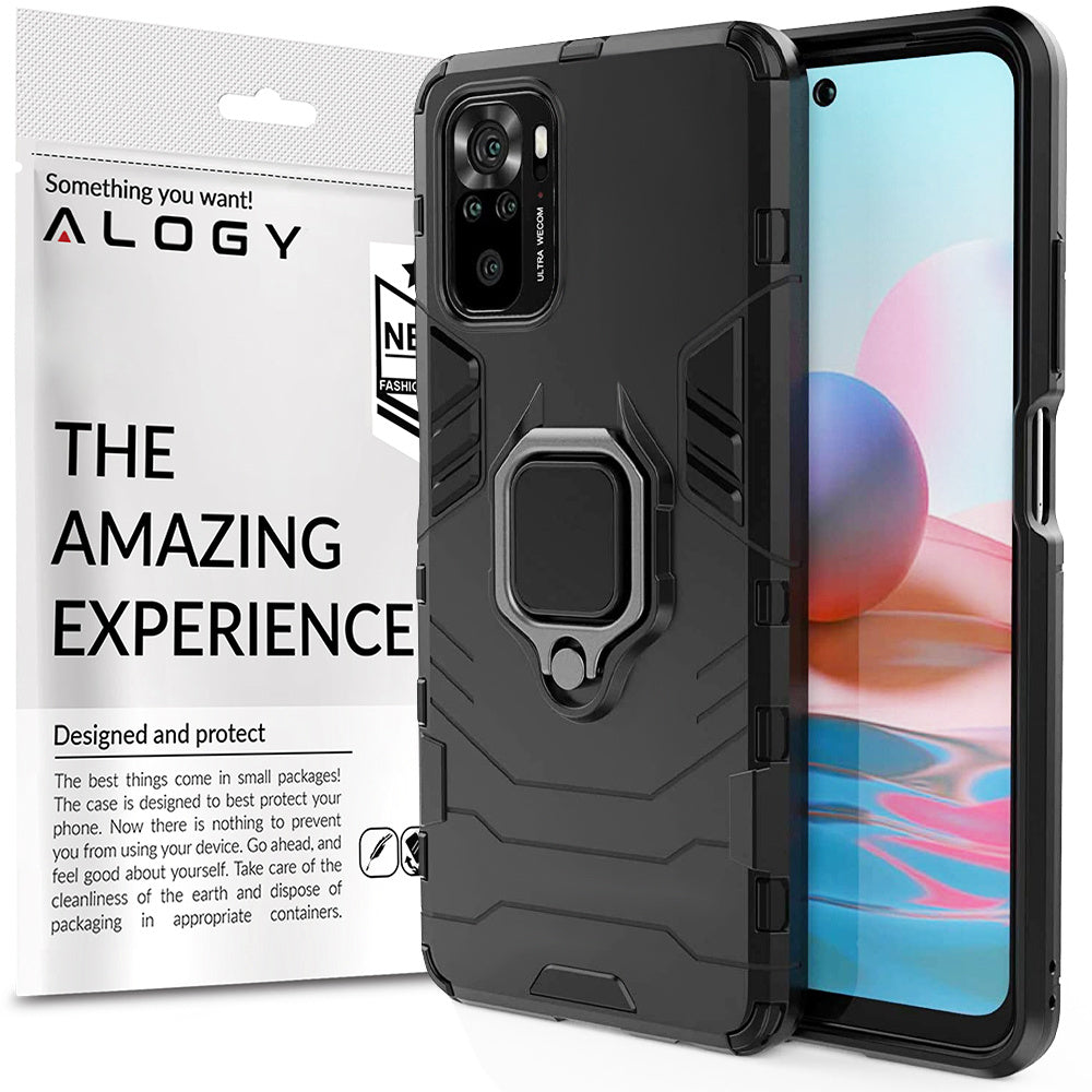 Etui Alogy Stand Ring Armor do Xiaomi Redmi Note 10/10s czarne